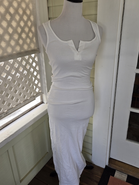 bump biddy Dresses & Skirts - Bump·Biddy White Ribbed Tank Dress